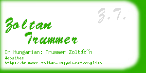 zoltan trummer business card